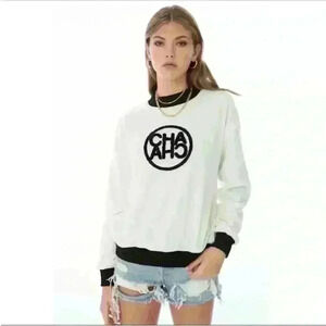 ELL AND EMM " Cha Cha" Terry Cloth Sweatshirt Top size S/M NWT!